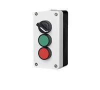 Two Position Rotary Switch + Reset Push Button Box 10A Red Green Waterproof Industrial Control Power NO NC
