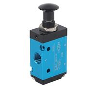 Two - Position Three - Way Hand Valve 1/4 Inch, Pneumatic Air Valve, Aluminum Alloy Body - High Precision Seal, Durable PVC Structure, Easy Manual Control for Pneumatic Machine