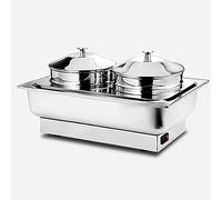 Two Pot Slow Cooker, Food Warmer and Buffet Server, 600 W, 2 x 4 Liter Pots (A