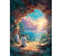 Two Prayers in Magical Cave 500 Piece Jigsaw Puzzle Magical Accompany Fairy Tale For Men Educational Decompression Adults Anxiety Memory Care Mothers Valentines Gift Sturdy Paperboard 500 PCS