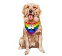Two Pride Flag Lgbt Lesbian Rainbow Dog Bib Durable Pet Scarf Stylish Triangle Scarf For Party Cats Accessories