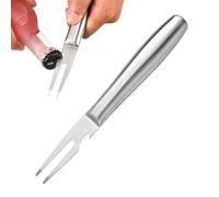 Two Prong Fork Meat Carving, Stainless Steel 2 Prong Cooking Fork Bottle Opener, BBQ Tools, Meat Carving Fork for Barbecue, Outdoor Gatherings, Camping