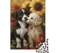 Two_puppies Puzzle Friendly Materials 100% Recycled Cardboard Jigsaw Puzzle for Women Men Unique 1000pcs (38x26cm)