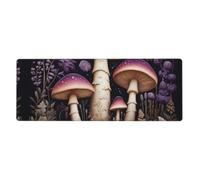 Two Purple Mushrooms in The Woods Mouse pad, Extended Desktop pad, Suitable for Office, e-Sports and Gaming Mouse Pads.