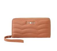 Two Purses Men's Bow Tie Zip Purse Multiple Card Slots Clutch Bag Two Purses Women Red, brown, standard size