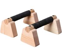 Two Push Up Handles Wooden Parallel Bar