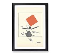Two Quadrants by El Lissitzky Framed Wall Art Print A2 Black