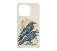 Two Ravens Celestial Bird Lover Moon Nature Raven Case for iPhone 13 Pro