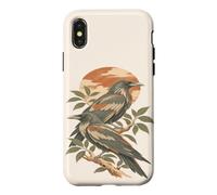 Two Ravens Vintage Bird Lover Botanical Nature Raven Case for iPhone X/XS