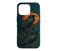 Two Ravens Vintage Bird Lover Gothic Nature Raven Case for iPhone 16 Pro