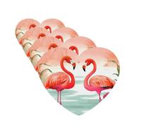 Two Red Flamingos Car Air Fresheners Cards Set of 4 Pieces Personalized Car Fresheners Gifts for Men Women Auto Aromatherapy Tablets Hanging Scented Cards for Wardrobe Bathroom