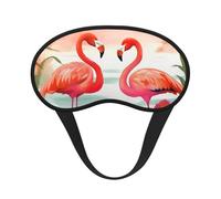 Two Red Flamingos Sleep Mask for Side Sleeper, Blackout Sleeping Eye Mask, Soft Breathable Eye Cover for Women Men Travel Eyeshade, Relaxing Zero Pressure Night Blindfold