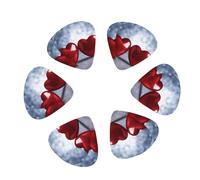 Two Red Hearts Guitar Pick 12 picks Fashion Personalized Bass Pick Durable Electric Guitar Plectrums Instrument Accessories for Ukulele Electric Guitar Bass