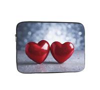 Two Red Hearts Laptop Sleeve Bag 17 Inch, Waterproof Shockproof Laptop Case Bag Computer Skin Bags Lightweight Tablet Carrying Case