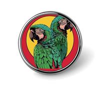 Two Red Parrots Novelty Pin Badge Lapel Pin Brooch Badge Tie Jewelry Decor for Hats Jackets Shirts
