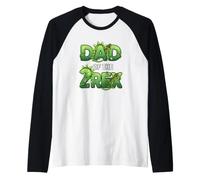 Two Rex 2nd Birthday Second Dinosaur 2 Year Old Raglan Baseball Tee