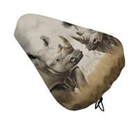 Two Rhinos Waterproof Bike Seat Cushion with Drawstring for Women Men Soft Padded Bicycle Seat Cover for Comfort Wide Road Bike Saddles Universal Fit for Mountain Exercise