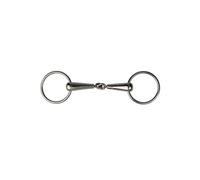 Two-ring snaffle bit for full barrel Metalab Pinchless