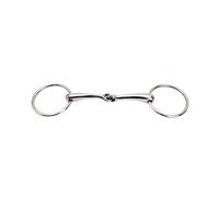 Two-ring snaffle bit with articulated joint stainless steel Horka