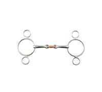 Two-ring snaffle bit with copper pad Premier Equine