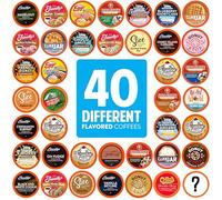 Two Rivers Flavored Sampler Pack Single Cup Coffee for Keurig K-Cup Brewers, 40 Count