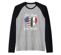 Two Roots Mexican American Heritage Raglan Baseball Tee