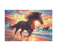 Two Running Horses 1000 Piece Jigsaw Puzzle for Adults Teens Fantastic Beasts Art Studio Decor Creative Challenge Vibrant Colours Great Gift for Artists 1000 PCS