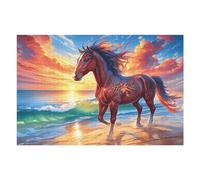 Two Running Horses 1000 Piece Jigsaw Puzzle for Adults Teens Wildlife Art Studio Decor Creative Challenge Vibrant Colours Great Gift for Artists 1000 PCS