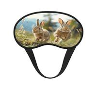 Two Running Rabbits Sleep Eye Mask, Soft & Comfortable for Men, Women, Comfortable Sleep Mask