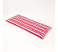 (Two Seater) Red Stripe Bench Cushion