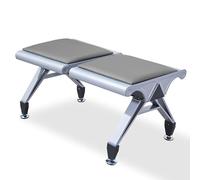 Two-Seater Waiting Bench Metal Frame Reception Chairs Armless & Backless Design for Office Airport Hospital Bank Salon School - Modern & Stylish Seating Solution
