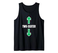 Two Seater with Arrows Pointing Up & Down Funny Adult Humor Tank Top
