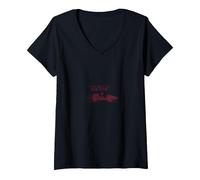 Two Seats One Ride Vintage Racing Car Enthusiast V-Neck T-Shirt, Women, Black, XL