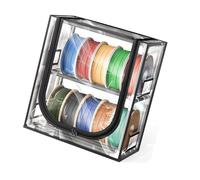Two Section 3D Printer Filament Holder with Visible Top and Simple Assembly Proof Filament Container
