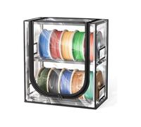 Two Section 3D Printer Filament Holder with Visible Top and Simple Assembly Proof Filament Container
