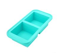 Two-Segment Silicone Storage Container With Snap-On Lid For Meal Prep For Soups Sauces And Foods Works In Oven And Microwave(G)