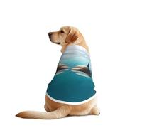 Two Sharks at The Bottom of The sea Pet T-Shirts for Dogs-Dog Clothes for Large and Medium Dogs, Comfortable Dog Shirts, Perfect for Daily Wear