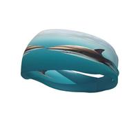 Two Sharks at The Bottom of The sea Sports Sweatband, Unisex Headbands for Men and Women,Stretchy, Breathable, and Moisture-Wicking