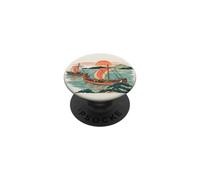 Two Ships Out To Sea Maisaka, Katsushika Hokusai Vintage PopSockets Adhesive PopGrip