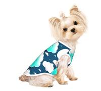 Two shy clouds Pet Breathable Sleeveless T-shirt S for Small Dogs and Cats, Soft, Comfortable, Stylish