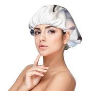 Two Siberian Husky Dogs,Adult's Satin Sleeping Cap - Women's Elastic Sleep Bonnet, Adjustable Overnight Hair Cover