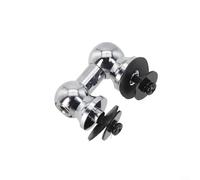 Two Side Snare Drum Lugs Double End Aluminium Alloy Hoop Mounting Brackets with Screws Washers for Custom Drum Repair 26mm to 90mm Hole Spacing Silver(26MM)