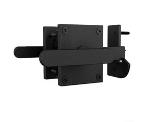 Two-Sided Aluminum Door Latch for Barns, Coops, Tool Sheds, and Yard Where Bidirectional Control Is Required