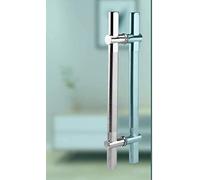 Two-Sided Door Handle, Heavy Duty Sliding Barn Door Handle, Stainless Steel Pull Push Door Handle, Gate Handle Toilet Bathroom Door Knobs for Interior Glass Doors, Hole Centers Adjustable