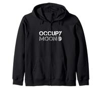 (TWO SIDED) Occupy Moon Not Mars, 2026 Moon Landing Mission Zip Hoodie