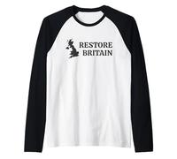 (Two Sided) Restore Britain, Political Party for UK Patriots Raglan Baseball Tee