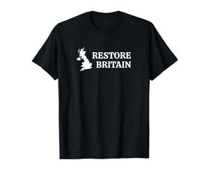 (Two Sided) Restore Britain, Political Party for UK Patriots T-Shirt