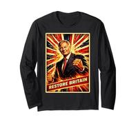 (Two Sided) Restore Britain - Proper Government, Rupert Lowe Long Sleeve T-Shirt
