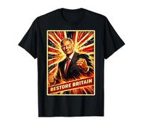 (Two Sided) Restore Britain - Proper Government, Rupert Lowe T-Shirt
