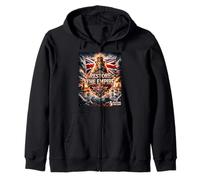 (TWO SIDED) RESTORE THE EMPIRE - Restore Britain, Royal Lion Zip Hoodie
